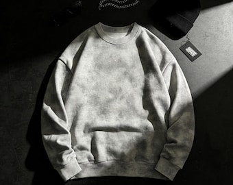 Dirty Washed Boxy Fleeced Sweatshirt