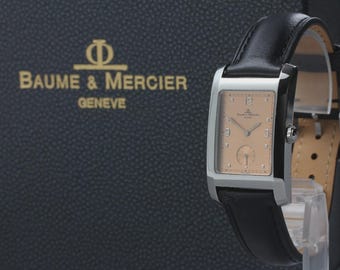 Zo goed als nieuw: Baume & Mercier Hampton MV045063 Quartz herenhorloge met kleine secondewijzer.