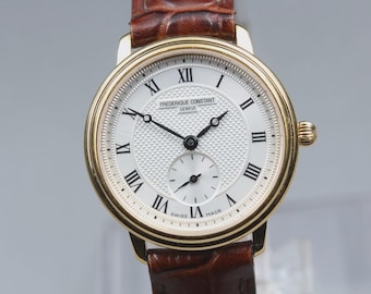 Reloj de pulsera Frederique Constant FC200/235X1S25 con esfera blanca de 28 mm, en estado casi impecable, fabricado en Japón.