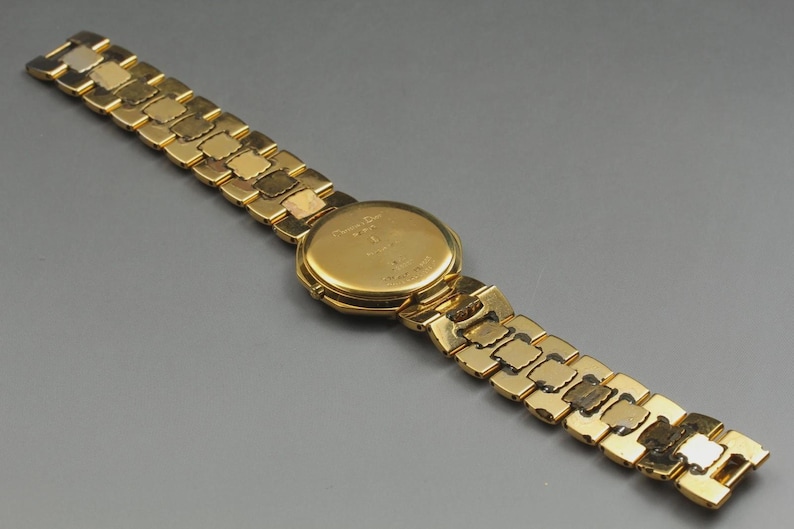 Exc+5 Christian Dior 45.154 11P Diamond Date Quartz Women's Watch From JAPAN 画像 8