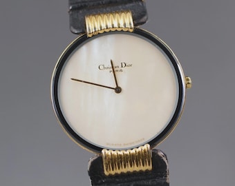 Exzellenter Zustand+5+++ Vintage Christian Dior Bagheera 47.153-3 Weiße Damenuhr 30 mm