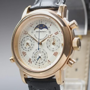 Near MINT SHELLMAN Grand Complication Premium 6771-T011179TA Qz Mens Watch image 2