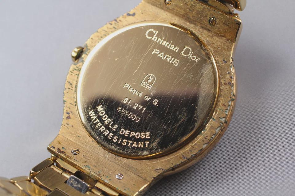 Exc+5 Christian Dior Paris 61.271 White Dial Gold Moonphase  display picture 3