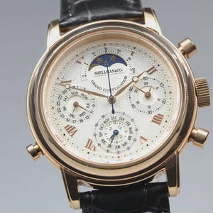 Near MINT SHELLMAN Grand Complication Premium 6771-T011179TA Qz Mens Watch image 1
