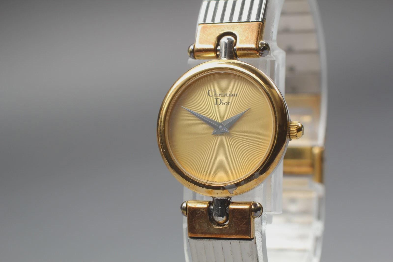 Exc+4 Vintage Christian Dior 3025 Gold Case NEW Battery Women's