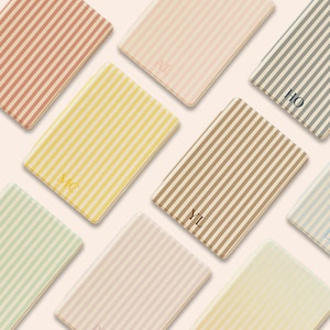 Funda para Kindle Paperwhite (11/10/12 de 2024), diseño de rayas de colores, con correa de mano, funda para Kobo Libra y función de encendido y apagado automático.