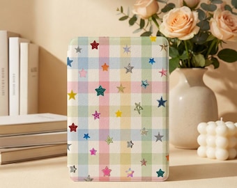 Colorful Cute Kindle Case For Kindle Paperwhite 11/10/12th 2024 Colorsoft Case with Hand Strap Cover,Kobo Libra Case,Auto Wake/Sleep Case