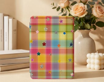 Colorful Stars Kindle Case For Kindle Paperwhite 11/10/12th 2024 Colorsoft Case with Hand Strap Cover, Kobo Libra Case, Auto Wake/Sleep Case