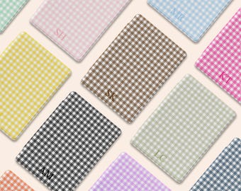 Customized Checkered Kindle Case For Paperwhite 11/10/12th 2024 Colorsoft Case with Hand Strap Cover, Kobo Libra Case,Auto Wake/Sleep Case