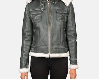Women's Green Bomber Jacket
