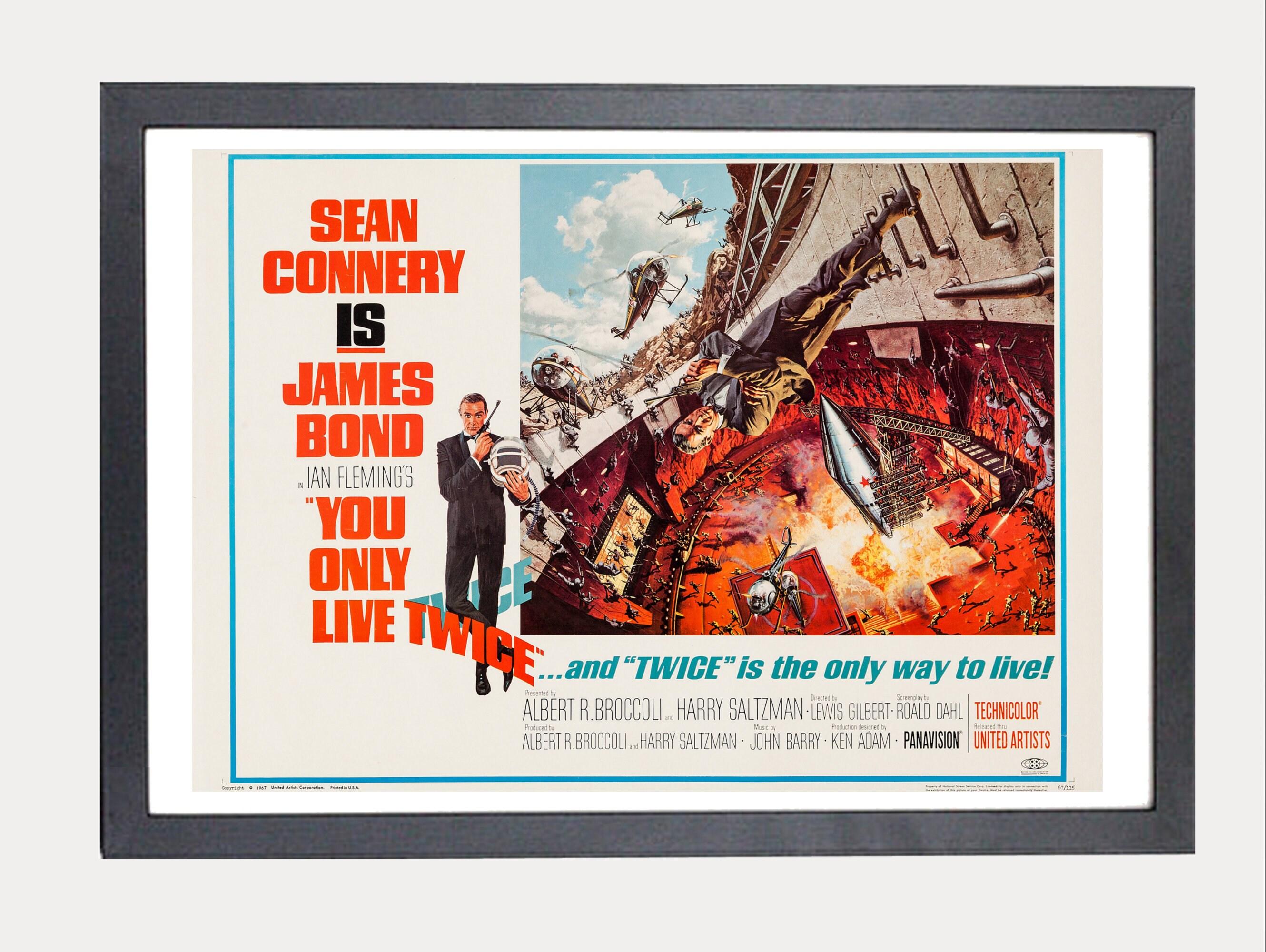 James Bond You Only Live Twice Reproduction Poster Print Etsy Israel