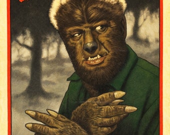 Wolfman reproduction poster print