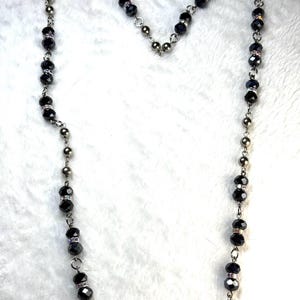 Batwings Rosary || Black and silver