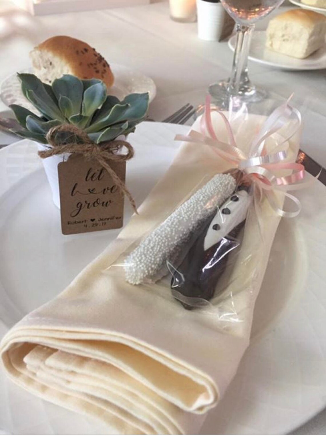 Bride And Groom Pretzels Chocolate Covered Pretzel Rods make Etsy