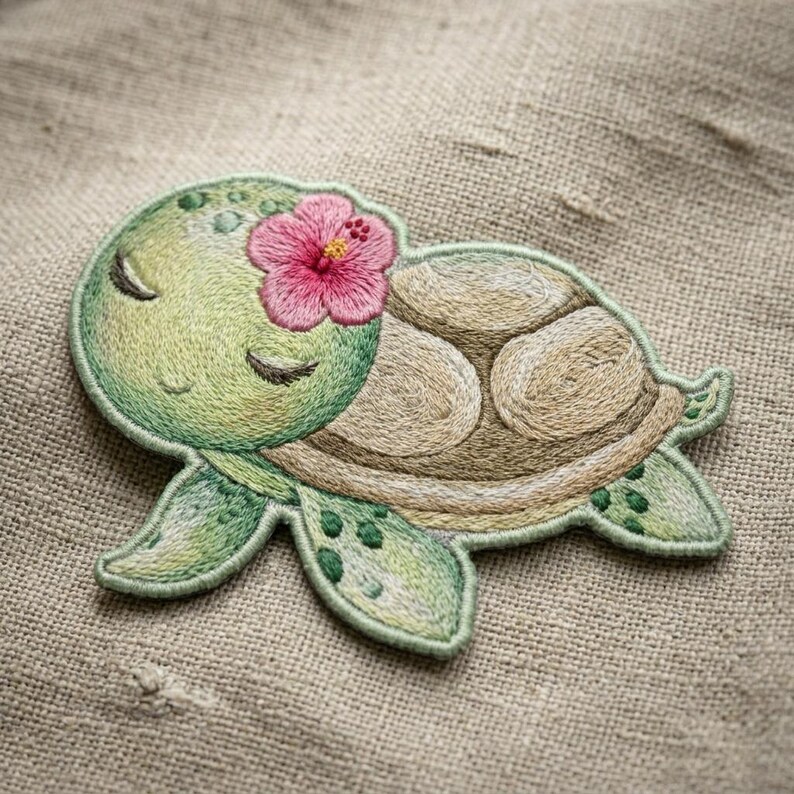 Turtle Embroidered Patches, Sea Animals Iron-on Sew-on Applique for ...
