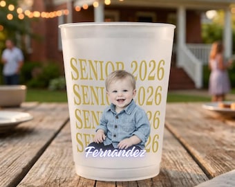 Custom Graduation Frosted Cup 2026, Class of 2026 Keepsake Cups Photo Senior Night Cup, Class of 2026 Graduation Gift, Party Favor Cup