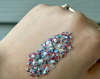 4th of July Biodegradable Hair Glitter Gel - eco-friendly glitter