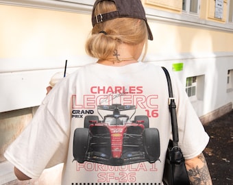 Charles Leclerc Ferrari F1 T-Shirt: Scuderia F1 Team Merch Formula One Shirt 16LEC Gift