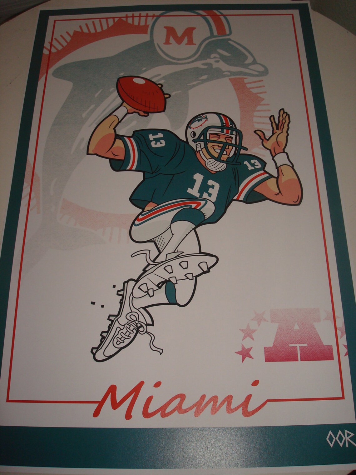 Miami Dolphins Vtg QB Marino Poster Print Etsy Miami Dolphins Vtg QB Marino Poster Print Etsy