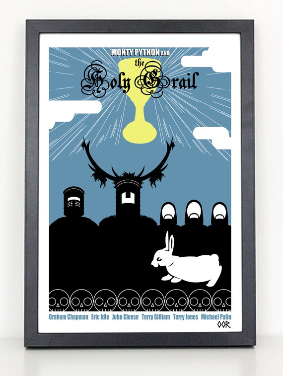 Impresión del póster de la película Monty Python y el Santo - Etsy México
