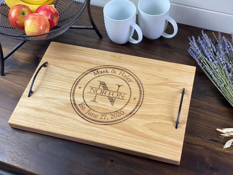 Personalized Serving Tray Personalized Cheese Board Etsy