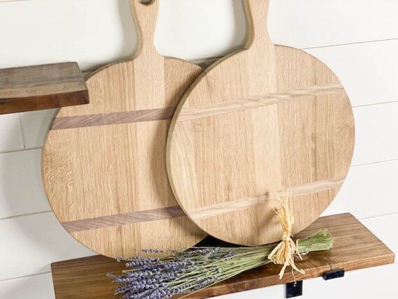 maandelijks Luxe Onhandig Grote ronde broodplank houten kaasplank keuken decor display - Etsy België