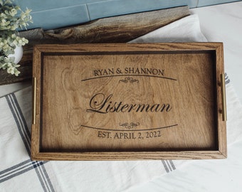 Personalized Gift For Her, Mother's Day Gift Idea,  Engraved Wood Tray, Mother's Day Gift For Grandma, Cheese Board, Charcuterie Board