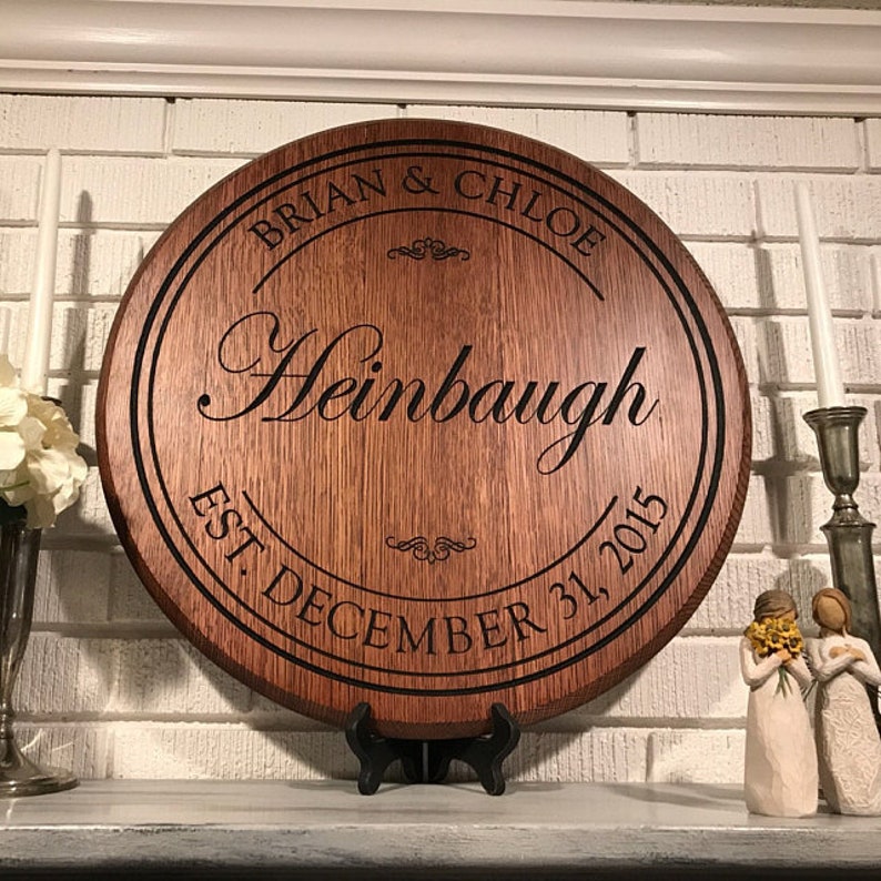 Personalisierte gravierte Wein Fass Kopf faul Susan | Etsy