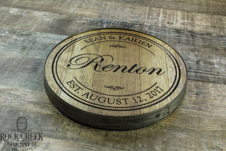 Personalisierte gravierte Wein Fass Kopf faul Susan | Etsy