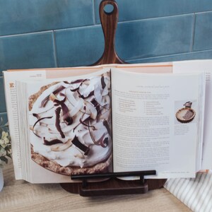 Personalized Cookbook Stand, Black Walnut Wood Cutting Board, Wedding Keepsake Gift, Unique Wedding Gift, Kitchen Counter Decor image 10