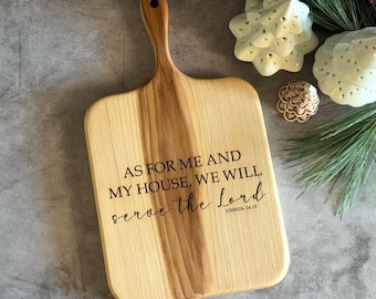Tabla de cortar cristiana personalizada: regalo con versículo bíblico grabado