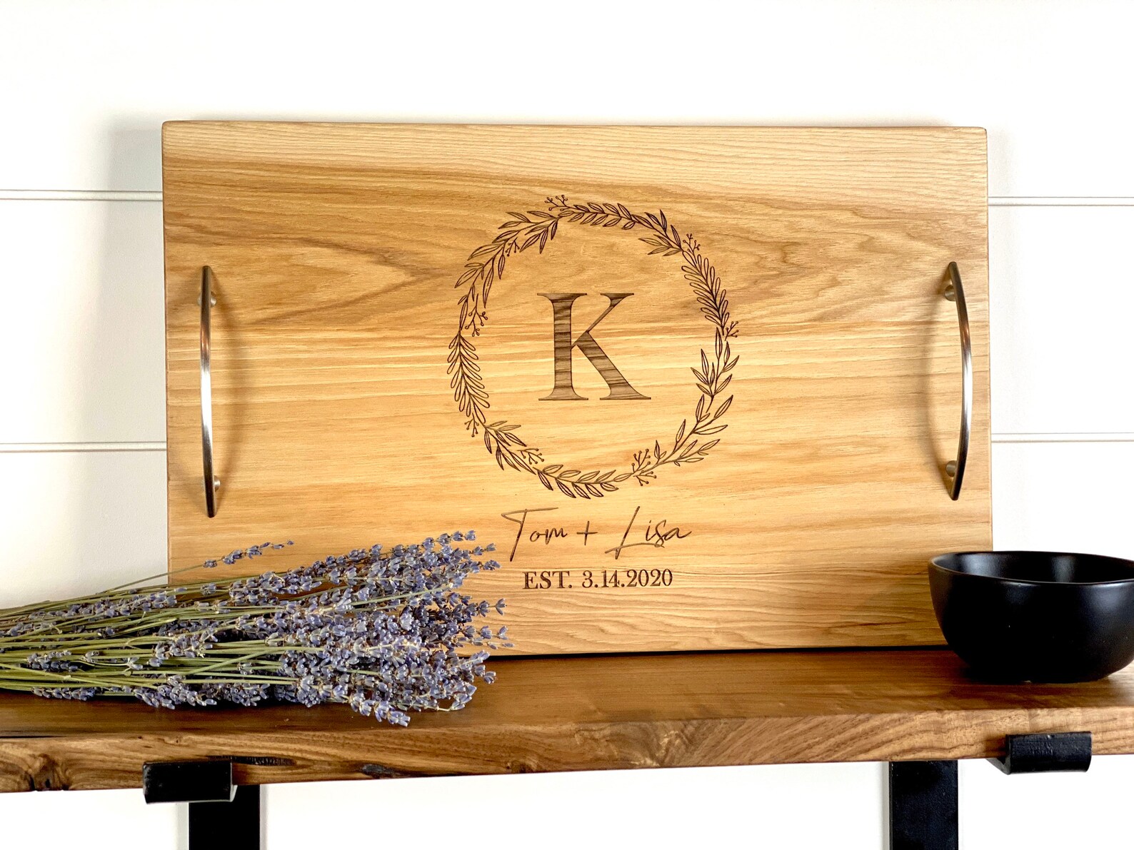 Personalized Mothers Day gift Wood serving tray Gift for mom Etsy