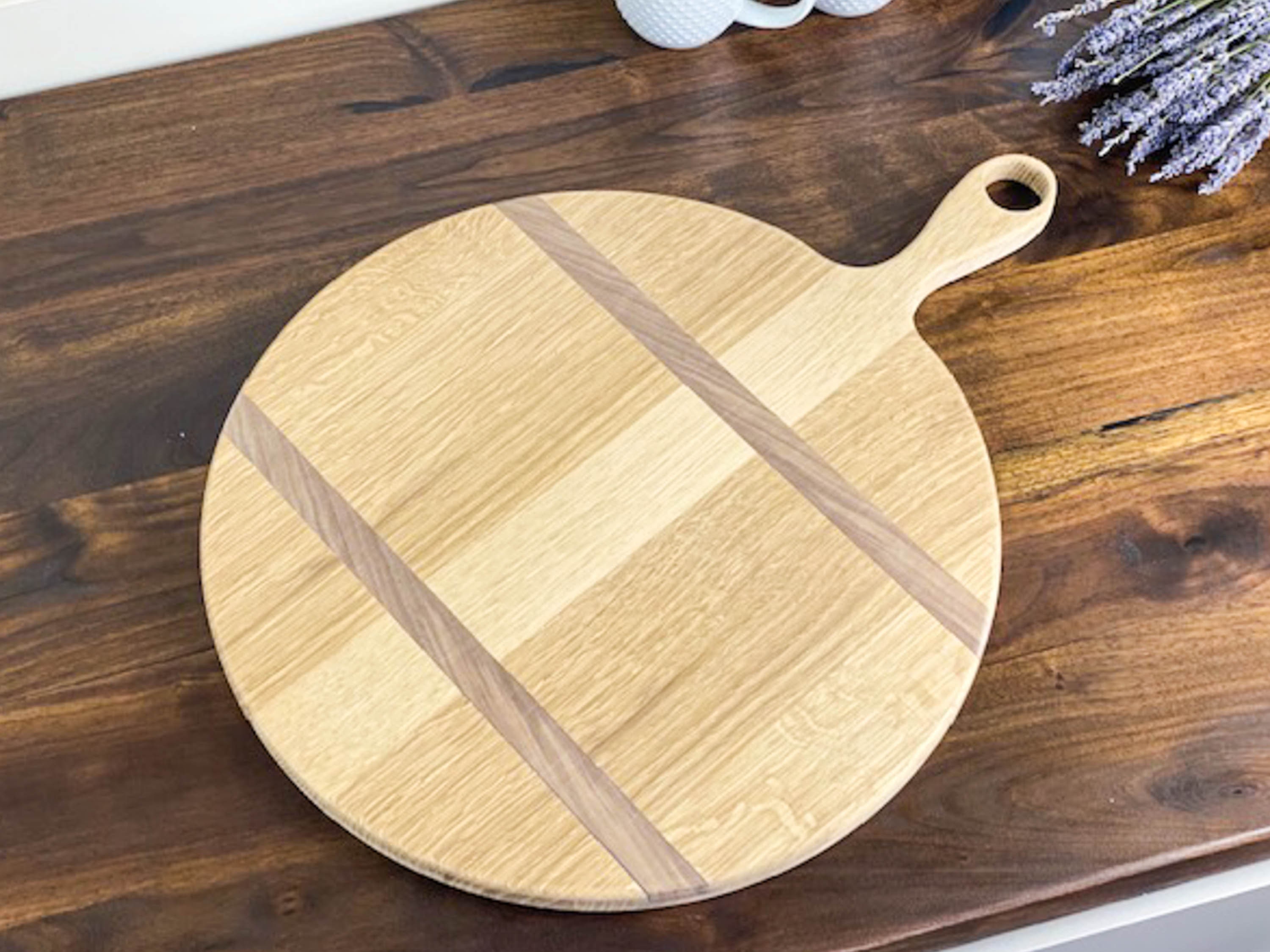 Round Wood Cheese And Bread Board Round Wooden Charcuterie Board Bread Serving Tray Kitchen Wedding Gift
