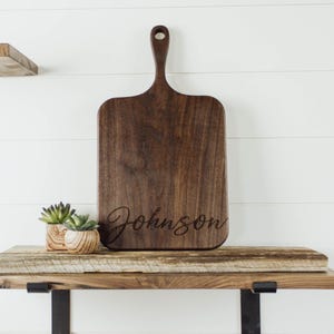 Charcuterie board personalized Serving Board with handle Monogrammed Personalized Cheese Board Engagement Gift Bridal Shower Gift