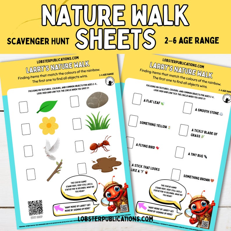 Nature Scavenger Hunt for Kids, Toddler Outdoor Activity Printable ...