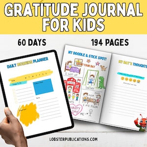 Growth Mindset Journal for Kids, Daily Mindfulness Planner, Children’s Gratitude Diary, ADHD Routine Tracker, SEL Emotion Worksheets