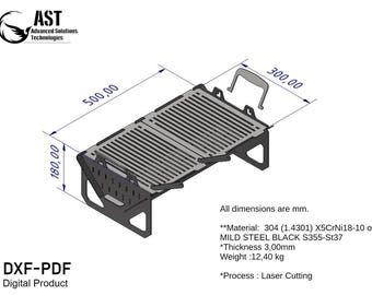 Collapsible BBQ Grill Fire Pit DXF Files:,Flat Pack Fire Pit Plan, Slot Together