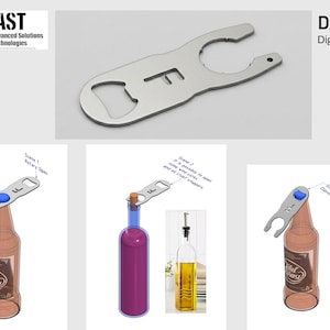 Fichier DXF pour ouvre-bouteille F Bomb, design découpé au laser CNC (téléchargement numérique)