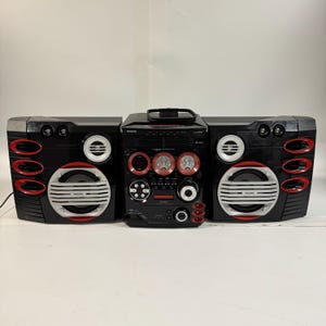 Sistema estéreo Philips FW-C577, cambiador de CD de 5 discos, audio para el hogar Y2K