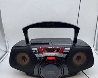 Vintage Sony CDF-G50 Ghettoblaster CD-Kassettenradio funktionierte getestet