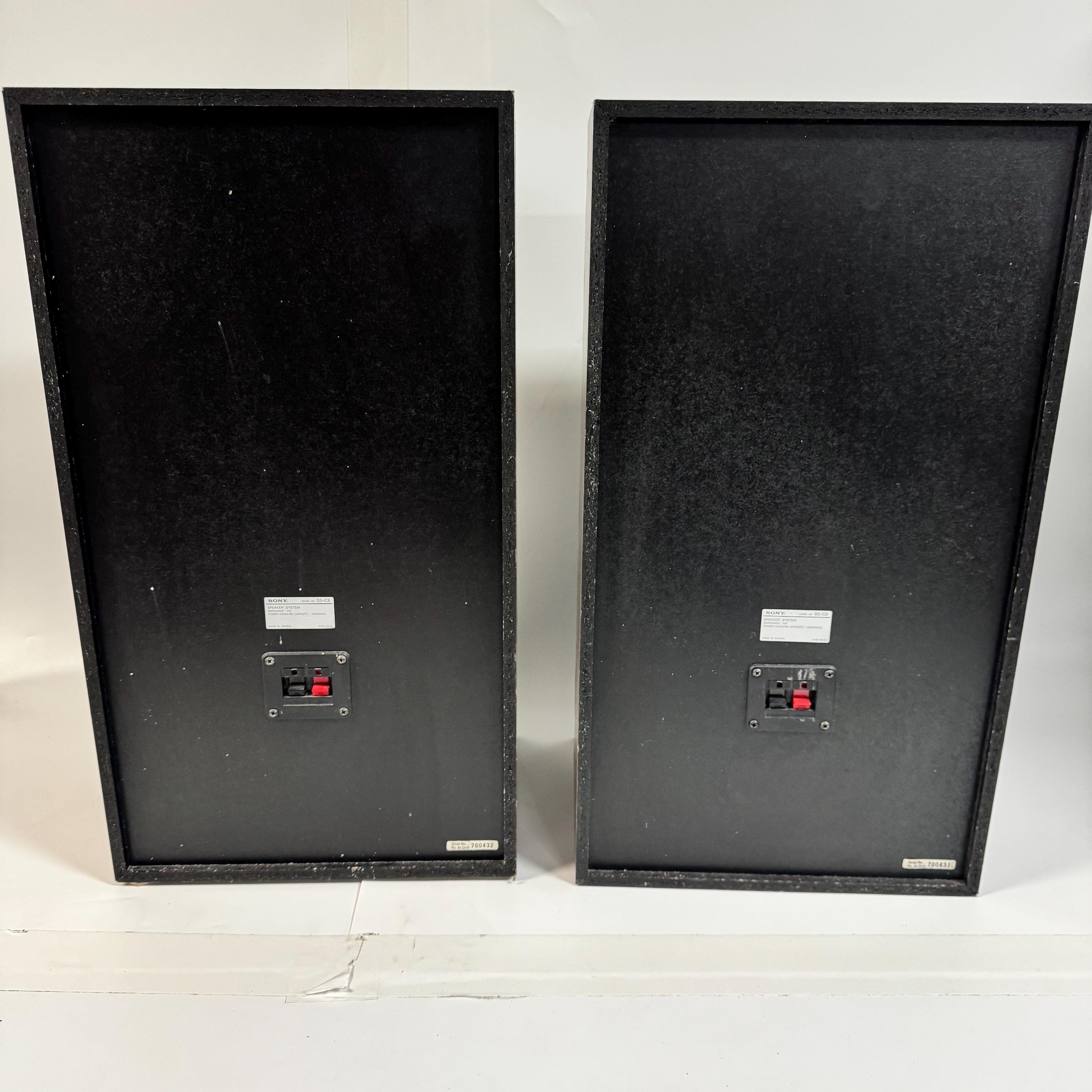 SONY CS-SS3 ペア Vintage Sony SS-C3 3-way Speakers Made in Canada Wood Veneer Hi-fi