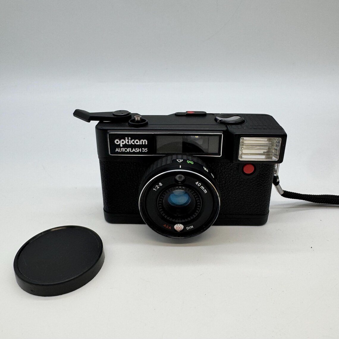 Vintage Opticam Autoflash 35 Camera w Box Case – Parts Repair, foto 3 de 5