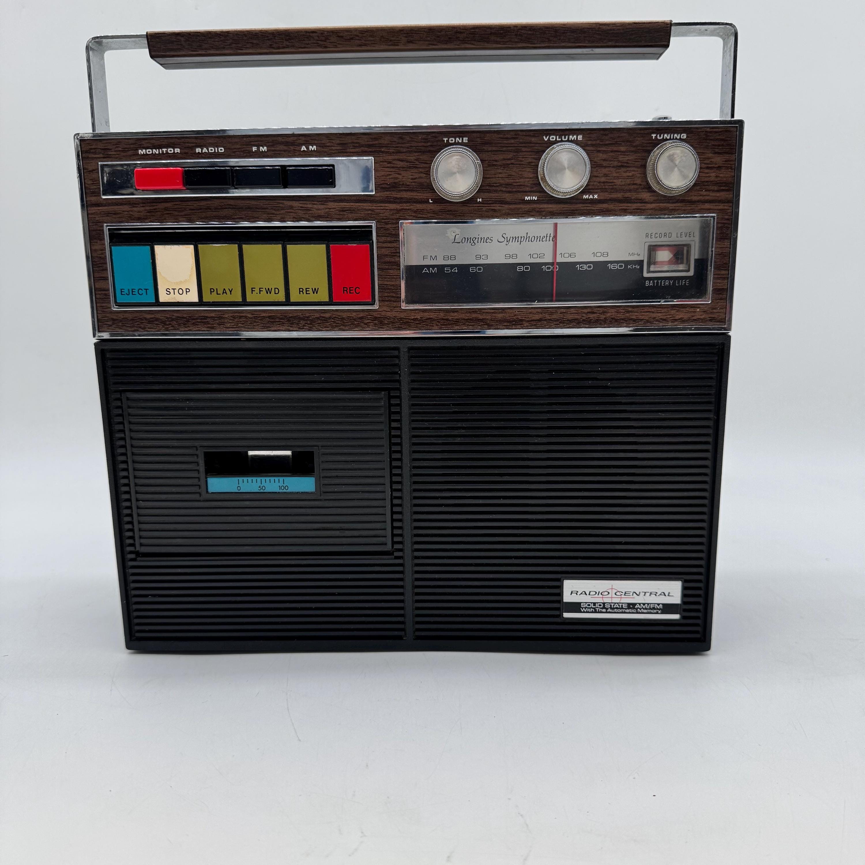 Vintage Longines Symphonette RCR-100 Portable AM/FM Cassette