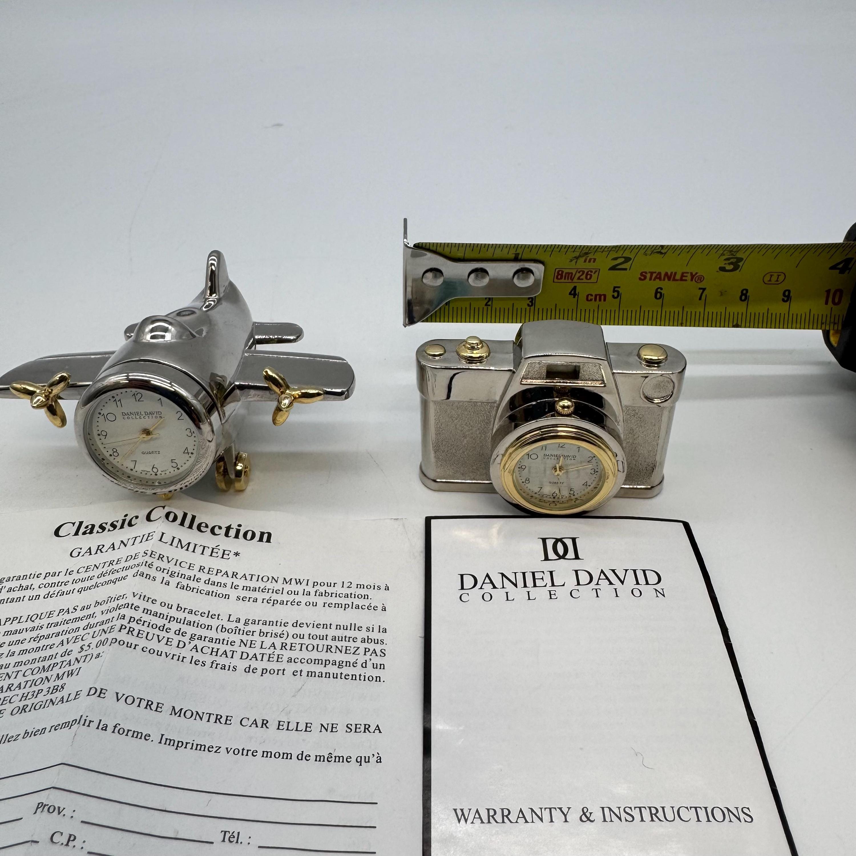 Daniel David Collection Mini Clock Set – Camera & Airplane – Japan