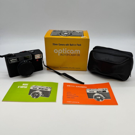 Vintage Opticam Autoflash 35 Camera w Box Case – Parts Repair