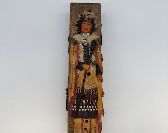 Vintage Incense Burner Wall Plaque Native American Style Resin Box 12”