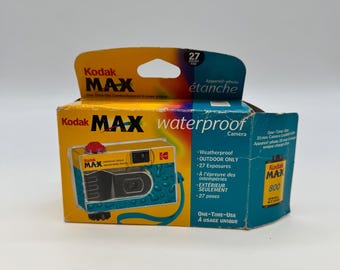 Vintage Kodak MAX Waterproof Disposable Camera 27 Exp 800 Film w Box Y2K