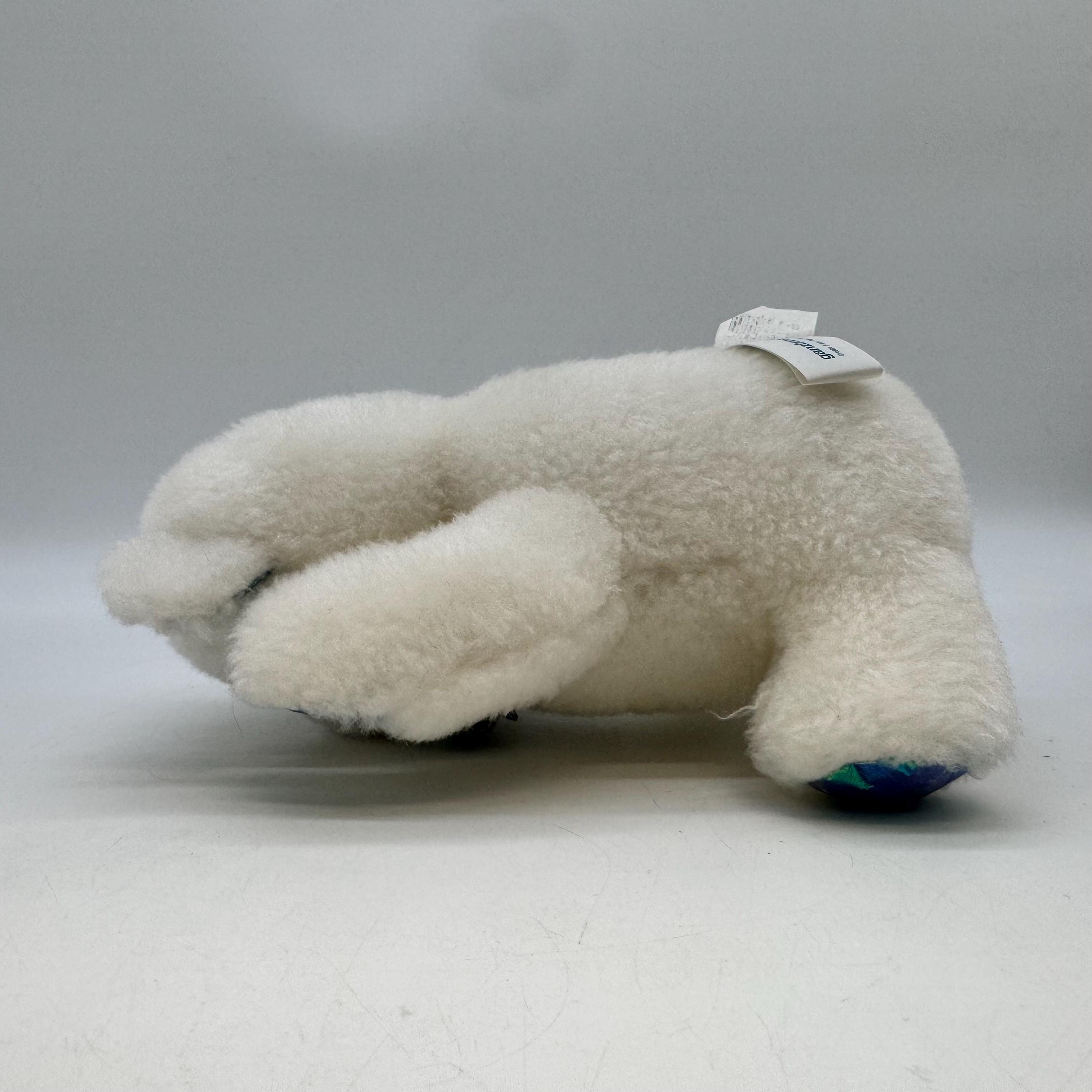 GANZ テディベア　ホワイトベア　貴重 Vintage Ganz Teddy Bear Plush 1991 White Bear Iridescent Bow