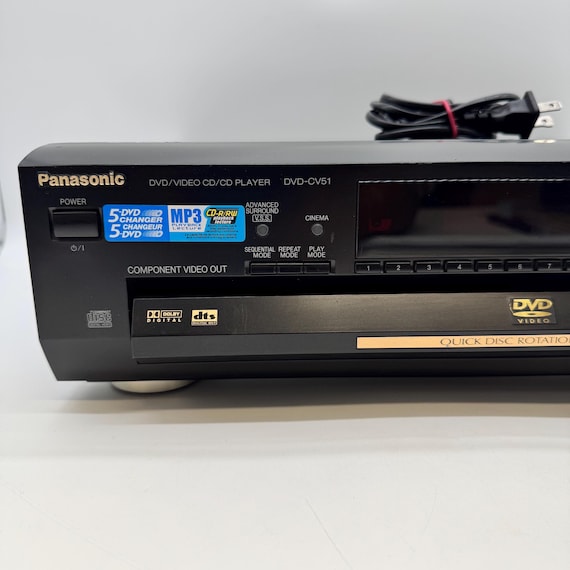Panasonic DVD-CV51 5 Disc DVD CD Changer Player for Parts Repair
