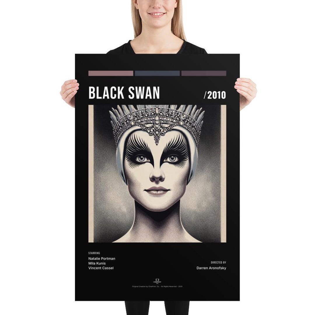 Black Swan - 2010 Vintage Pop Art Deco Movie Poster - Natalie Portman ...